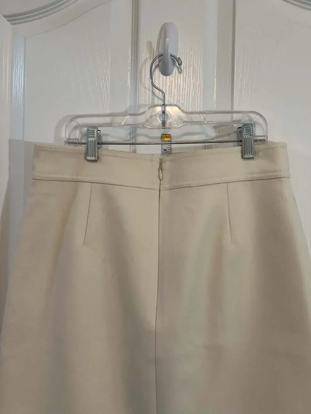 J.Crew Ivory Ponte Knit Pencil Skirt Women’s Size 8 Office Career Classic